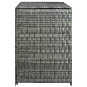 Galleria Design Double Wheelie Bin Shed Poly Rattan Anthracite 148x77x111 cm