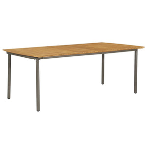 Galleria Design Garden Table 200x100x72cm Solid Acacia Wood and Steel