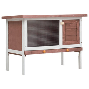 Galleria Design Outdoor Rabbit Hutch 1 Layer Brown Wood