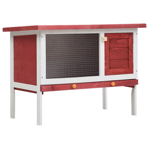 Galleria Design Outdoor Rabbit Hutch 1 Layer Red Wood