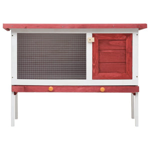 Galleria Design Outdoor Rabbit Hutch 1 Layer Red Wood