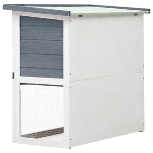 Galleria Design Outdoor Rabbit Hutch 1 Door Grey Wood