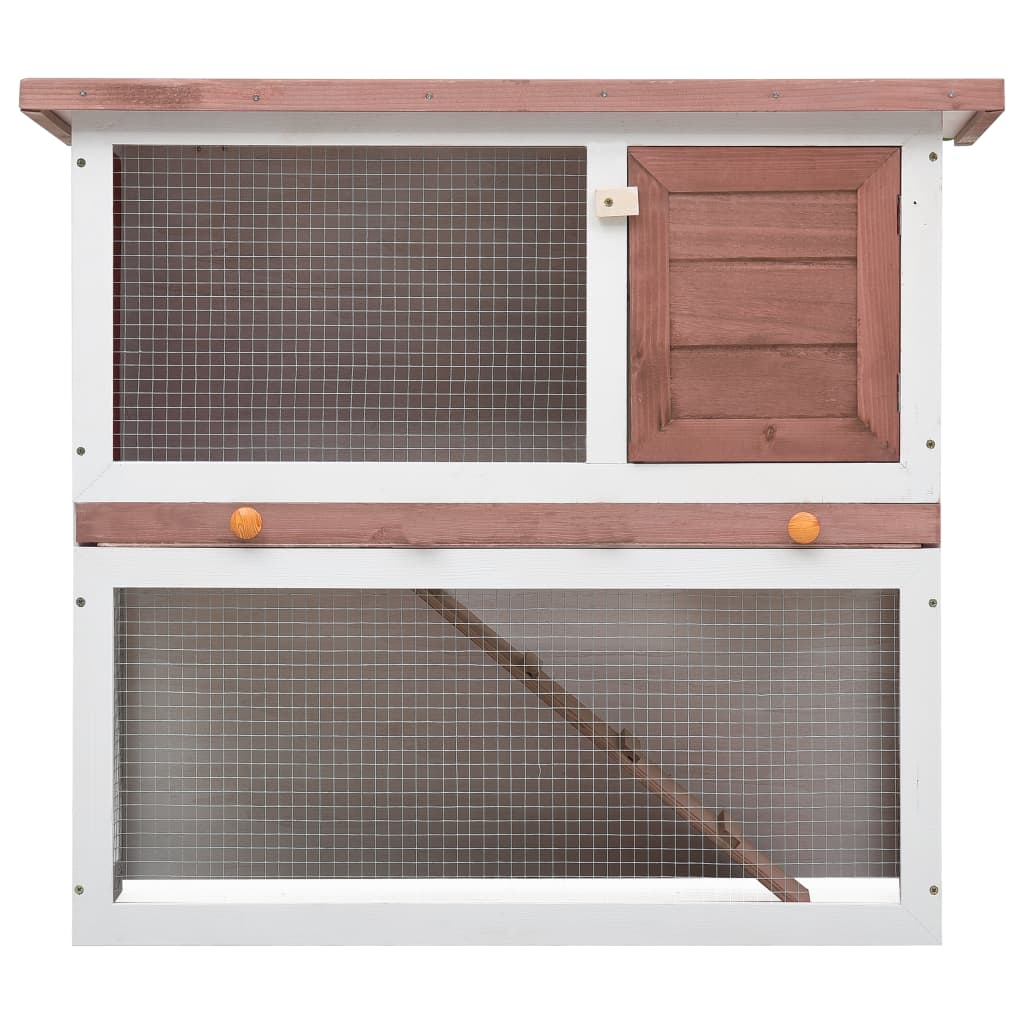 Galleria Design Outdoor Rabbit Hutch 1 Door Brown Wood