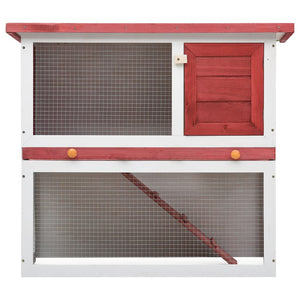 Galleria Design Outdoor Rabbit Hutch 1 Door Red Wood