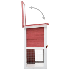 Galleria Design Outdoor Rabbit Hutch 1 Door Red Wood