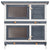 Galleria Design Outdoor Rabbit Hutch 4 Doors Grey Wood