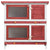 Galleria Design Outdoor Rabbit Hutch 4 Doors Red Wood