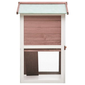 Galleria Design Outdoor Rabbit Hutch 3 Doors Brown Wood