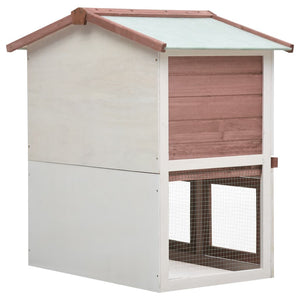 Galleria Design Outdoor Rabbit Hutch 3 Doors Brown Wood