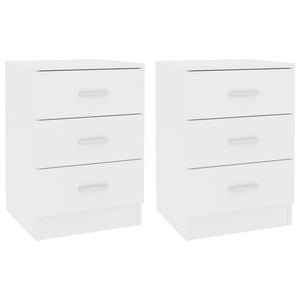 Galleria Design Bedside Cabinets 2 pcs White 38x35x56 cm Engineered Wood