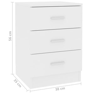 Galleria Design Bedside Cabinets 2 pcs White 38x35x56 cm Engineered Wood