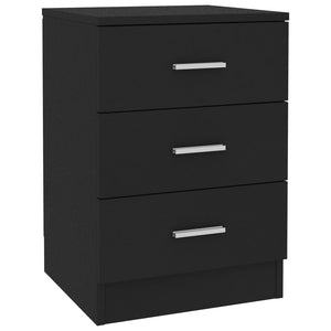 Galleria Design Bedside Cabinets 2 pcs Black 38x35x56 cm Engineered Wood