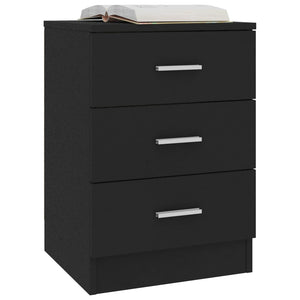 Galleria Design Bedside Cabinets 2 pcs Black 38x35x56 cm Engineered Wood