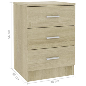 Galleria Design Bedside Cabinet Sonoma Oak 38x35x56 cm Engineered Wood