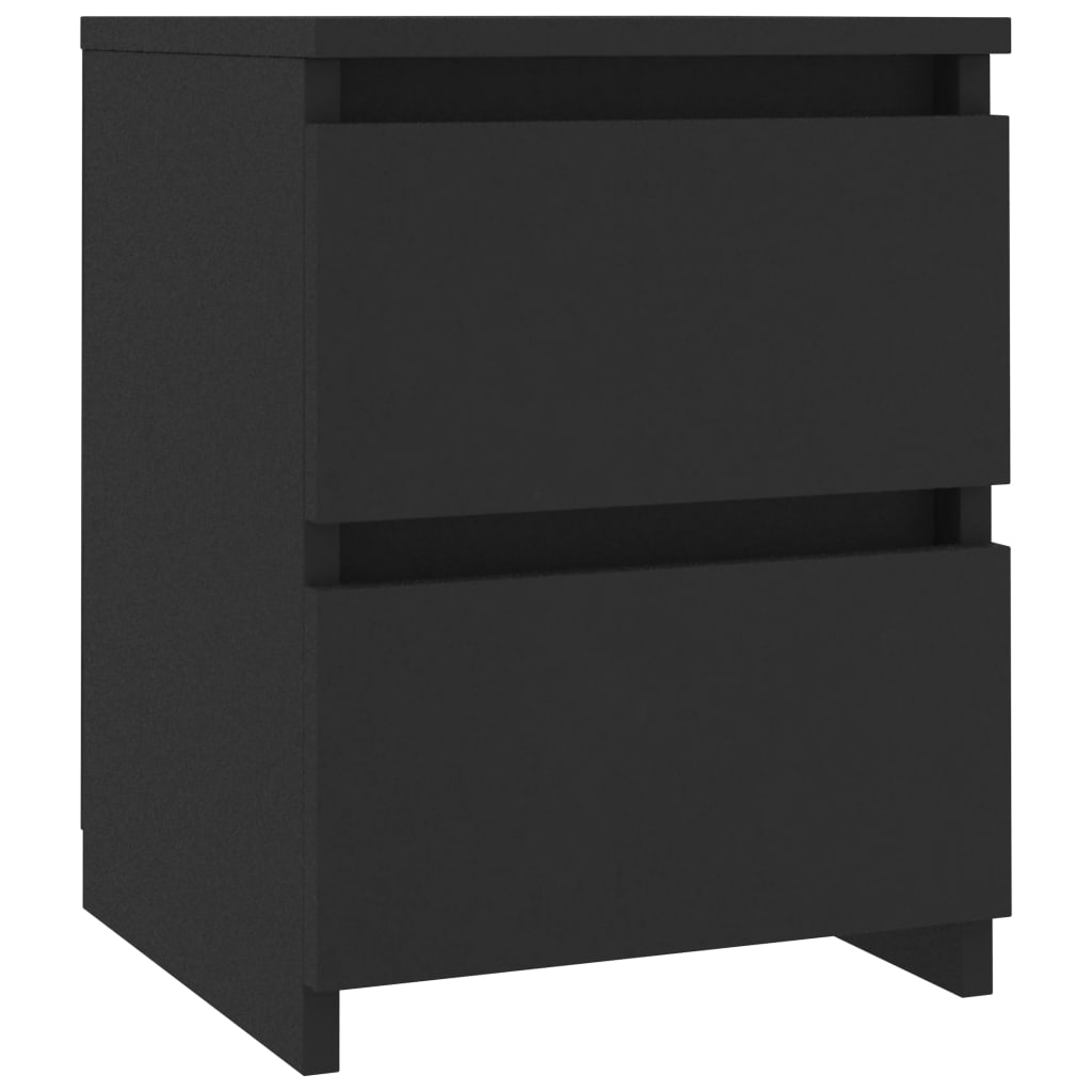 Galleria Design Bedside Cabinets 2 pcs Black 30x30x40 cm Engineered Wood