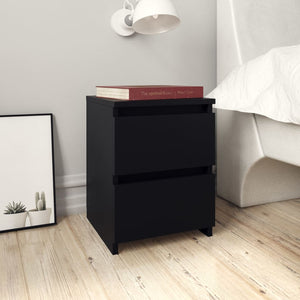 Galleria Design Bedside Cabinets 2 pcs Black 30x30x40 cm Engineered Wood