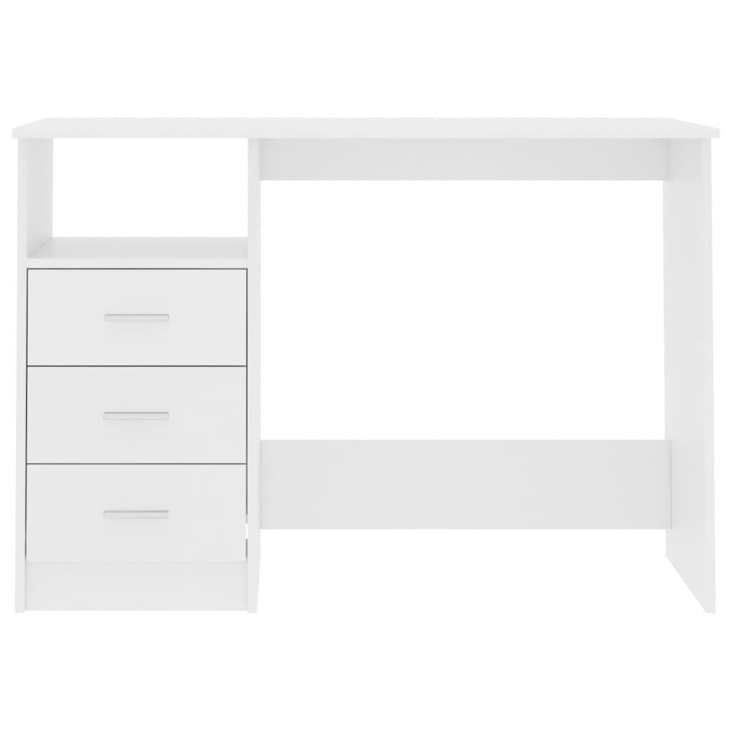 Galleria Design Desk with Drawers White 110x50x76 cm Engineered Wood