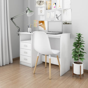 Galleria Design Desk with Drawers White 110x50x76 cm Engineered Wood