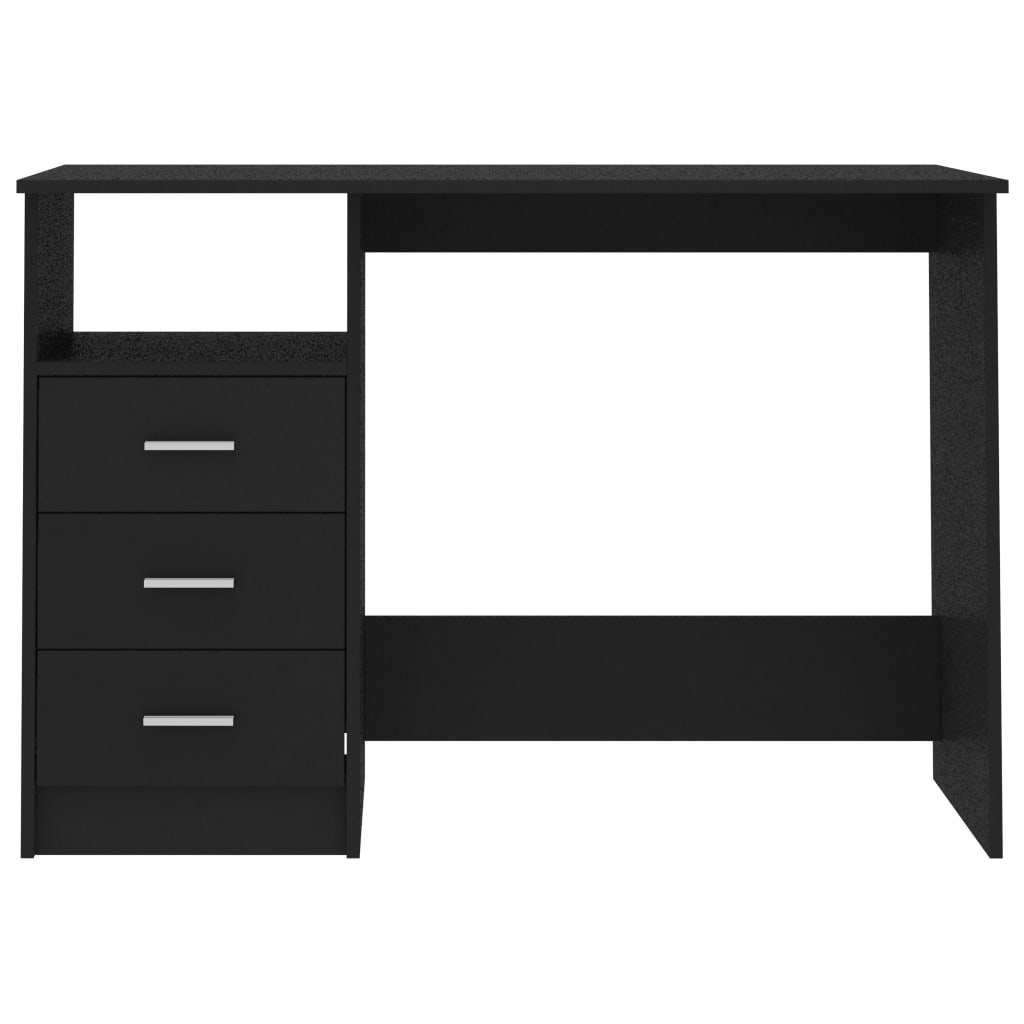 Galleria Design Desk with Drawers Black 110x50x76 cm Engineered Wood