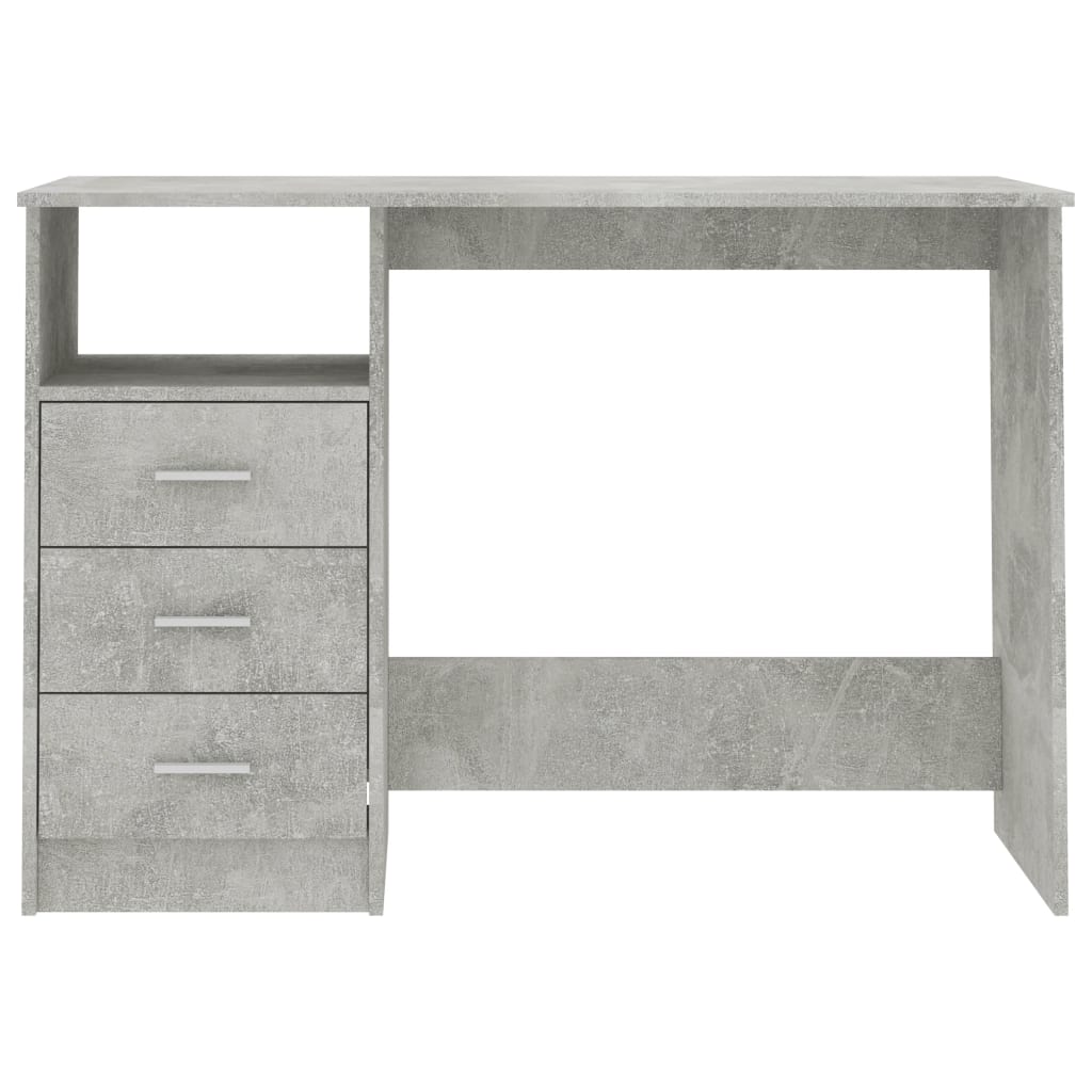 Galleria Design Desk with Drawers Concrete Grey 110x50x76 cm Engineered Wood