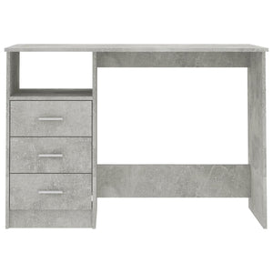 Galleria Design Desk with Drawers Concrete Grey 110x50x76 cm Engineered Wood