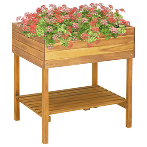 Galleria Design Raised Garden Planter 78.5x58.5x78.5 cm Solid Acacia Wood