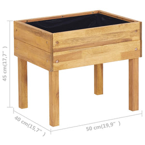 Galleria Design Raised Garden Planter 50x40x45 cm Solid Acacia Wood