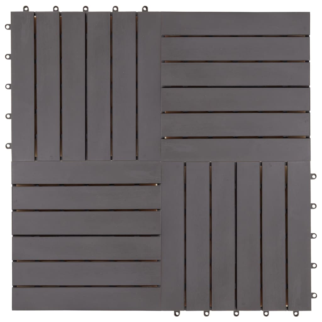 Galleria Design Decking Tiles 10 pcs Grey Wash 30x30 cm Solid Acacia Wood