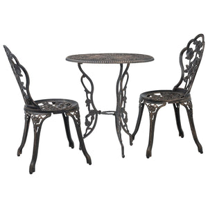 Galleria Design 3 Piece Bistro Set Cast Aluminium