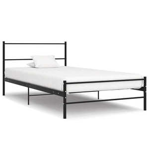 Galleria Design Bed Frame without Mattress Black Metal 90x200 cm