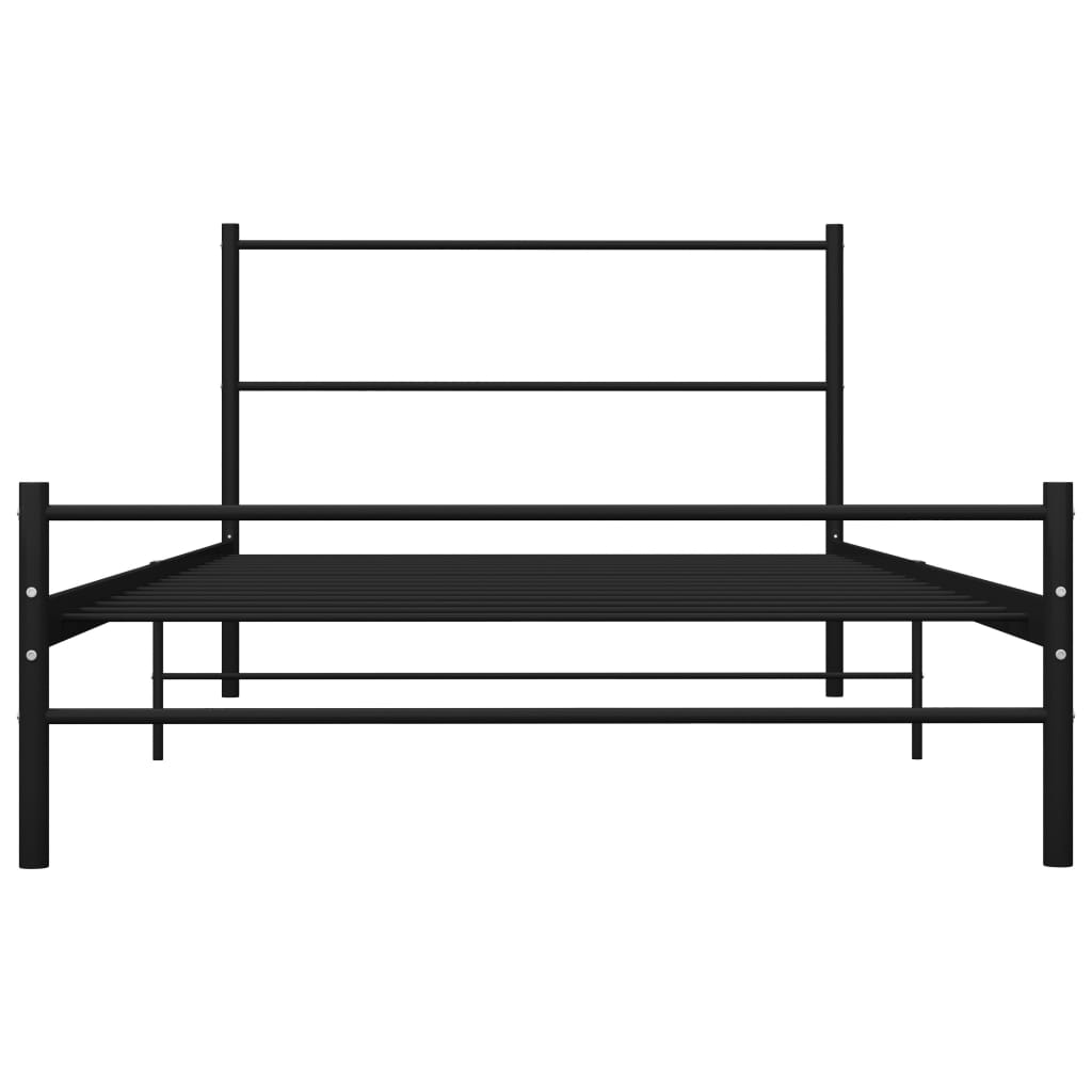 Galleria Design Bed Frame without Mattress Black Metal 90x200 cm