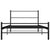 Galleria Design Bed Frame without Mattress Black Metal 90x200 cm