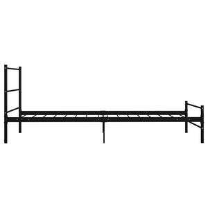 Galleria Design Bed Frame without Mattress Black Metal 90x200 cm