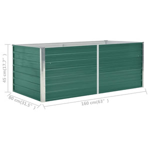 Galleria Design Raised Garden Bed 160x80x45 cm Galvanised Steel Green