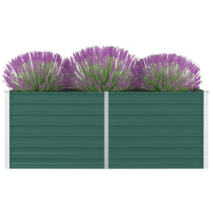 Galleria Design Raised Garden Bed 160x80x45 cm Galvanised Steel Green