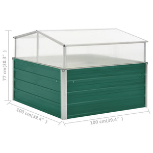 Galleria Design Greenhouse Green 100x100x77 cm Galvanised Steel