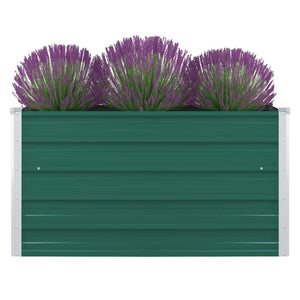 Galleria Design Raised Garden Bed 100x100x45 cm Galvanised Steel Green