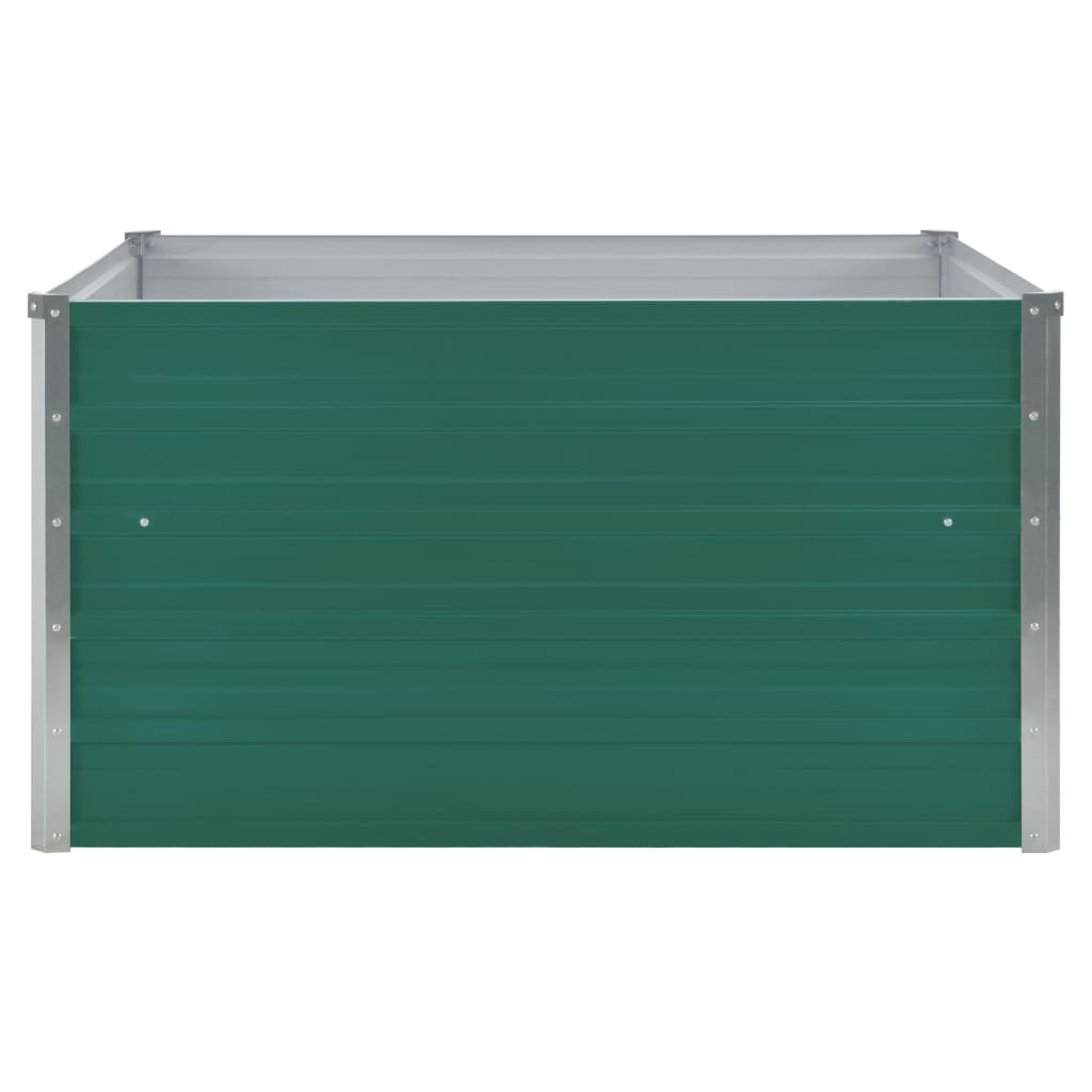 Galleria Design Raised Garden Bed 100x100x45 cm Galvanised Steel Green