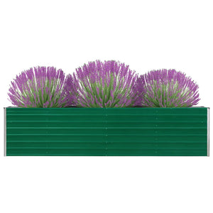 Galleria Design Raised Garden Bed 320x40x77 cm Galvanised Steel Green