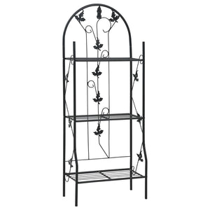 Galleria Design 3-Layer Plant Rack Black 52x28x128 cm Iron