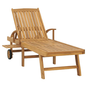 Galleria Design Sun Lounger with Table Solid Teak Wood