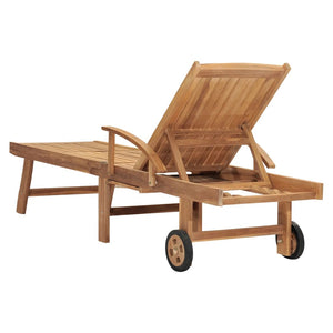 Galleria Design Sun Lounger with Table Solid Teak Wood