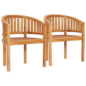 Galleria Design Banana Chairs 2 pcs Solid Teak Wood