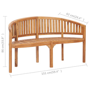 Galleria Design Banana Bench 151 cm Solid Teak Wood