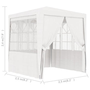 Galleria Design Professional Party Tent with Side Walls 2.5x2.5 m White 90 g/m²