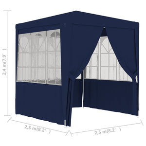 Galleria Design Professional Party Tent with Side Walls 2.5x2.5 m Blue 90 g/m²