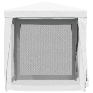 Galleria Design Party Tent with 4 Mesh Sidewalls 2x2 m White