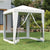 Galleria Design Party Tent with 4 Mesh Sidewalls 2x2 m White