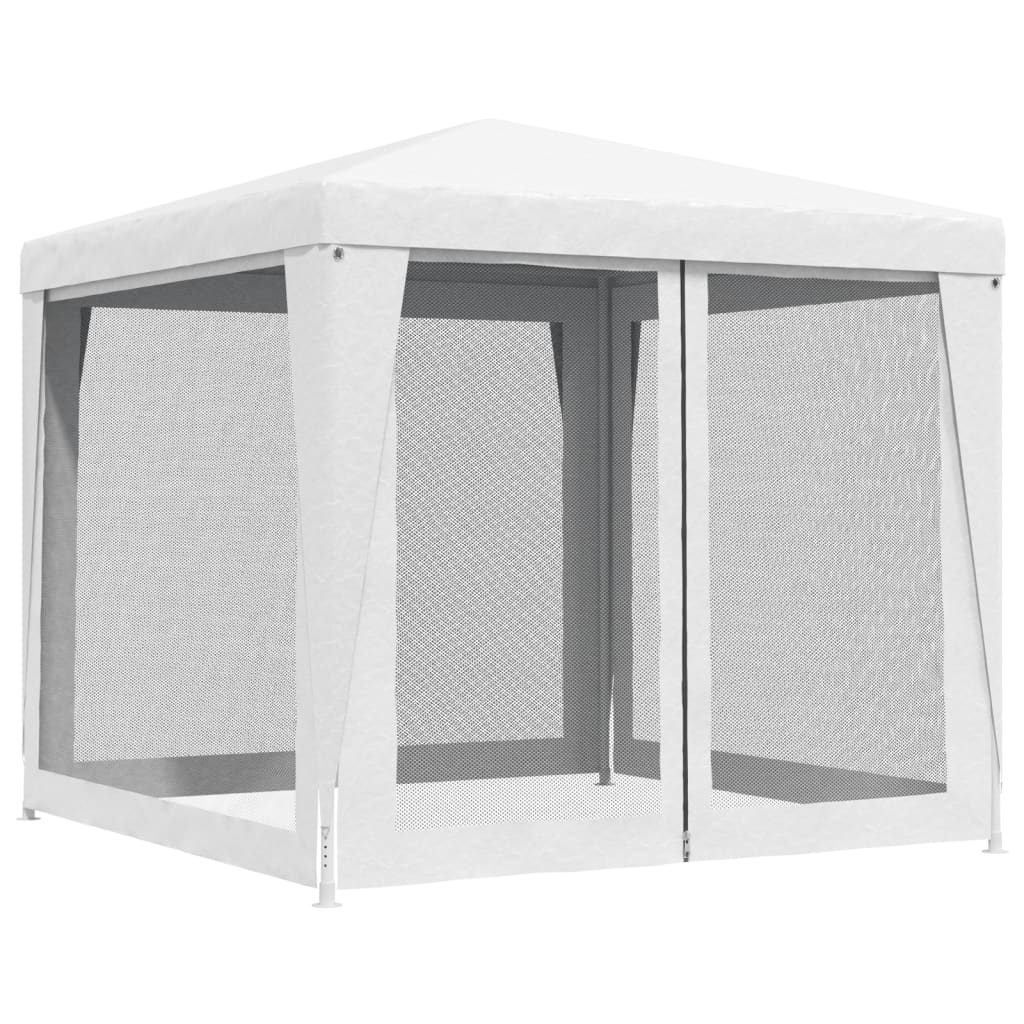 Galleria Design Party Tent with 4 Mesh Sidewalls 2.5x2.5 m White