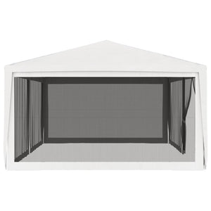 Galleria Design Party Tent with 4 Mesh Sidewalls 4x6 m White